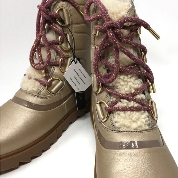 SOREL Joan of Arctic Next Lite Lux Waterproof Genuine Shearling Trim Boot, Sz 9